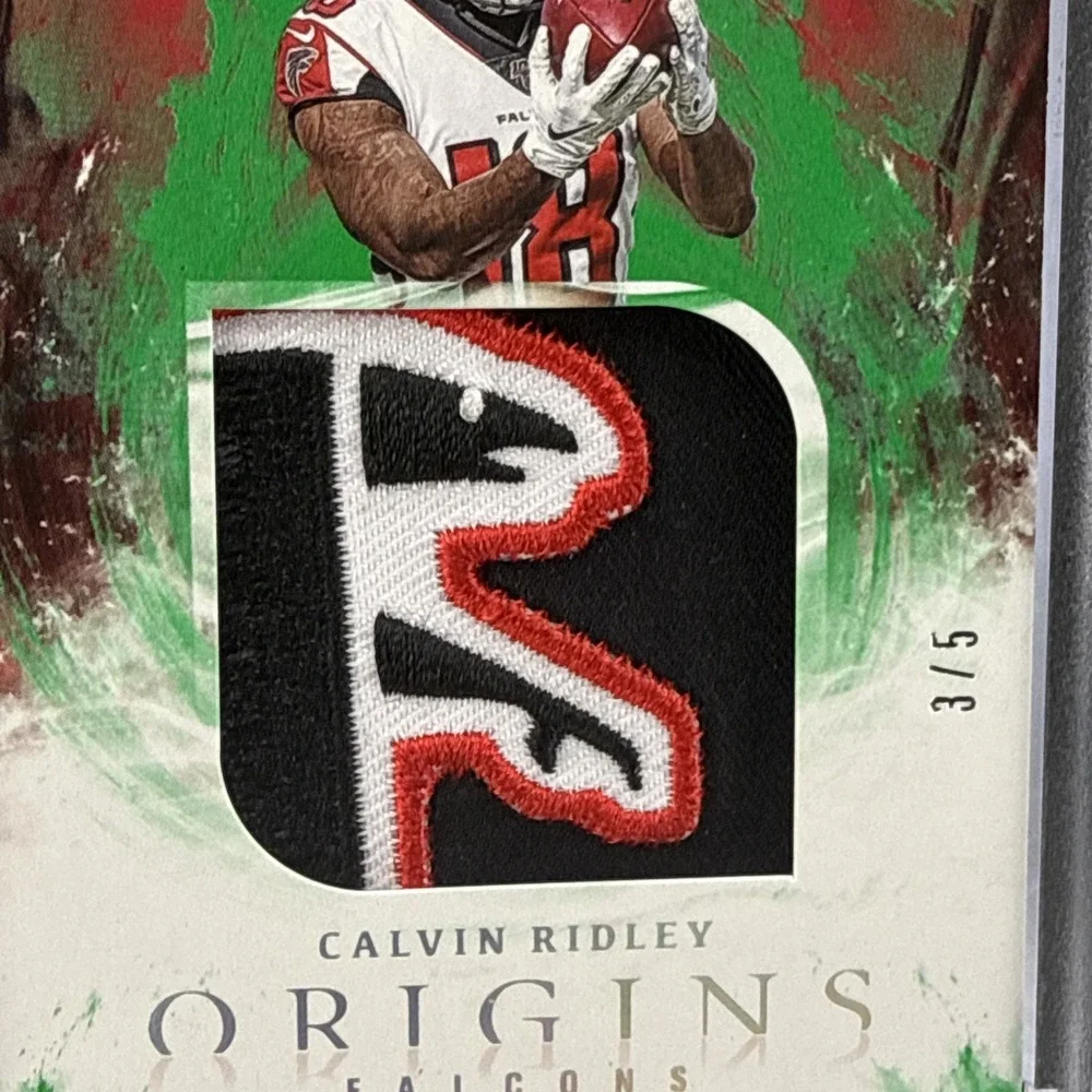 2020 Panini Origins - Jumbo Bird Patch - Calvin Ridley #FF-13 Green /5